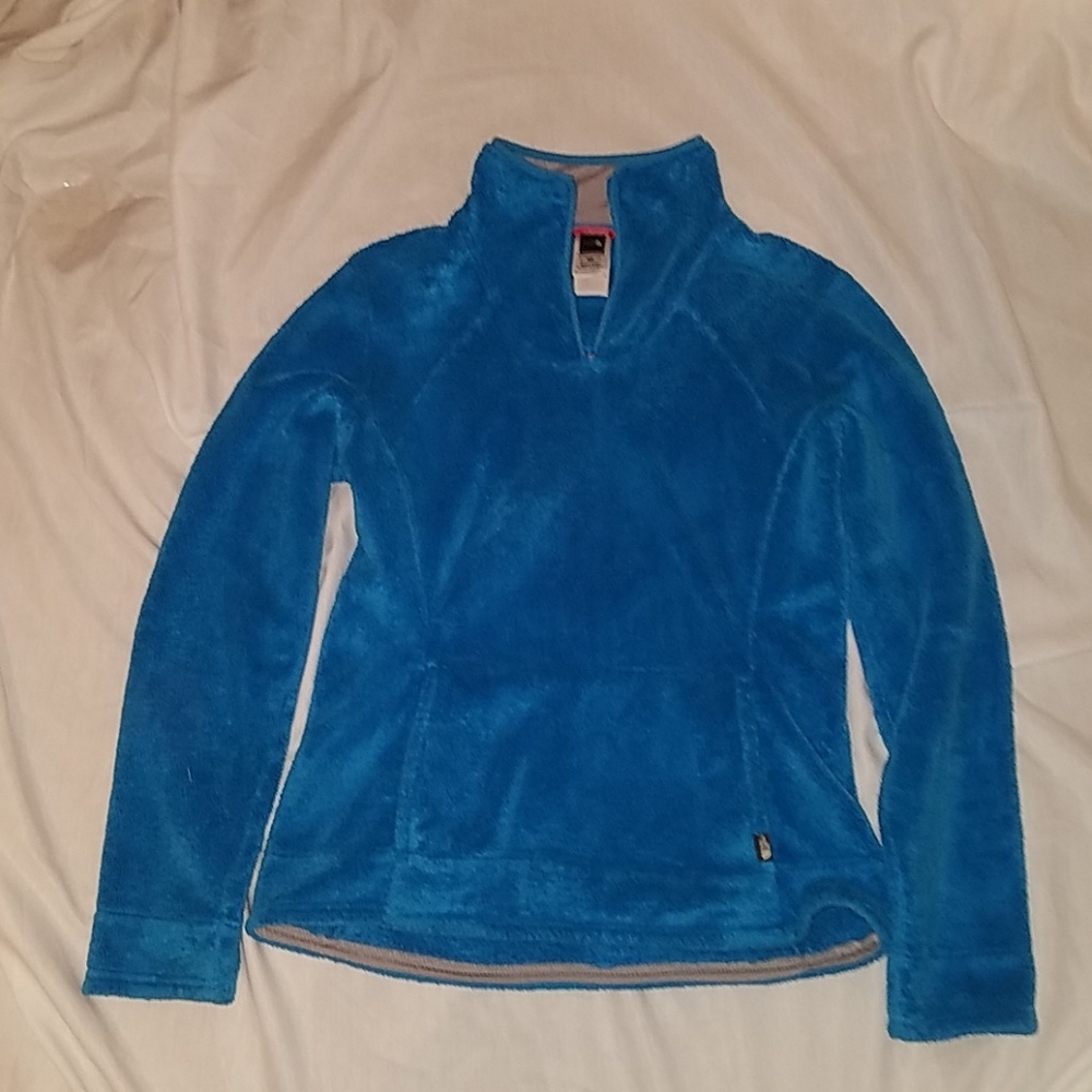 North Face Blue Plush Pullover Fleece